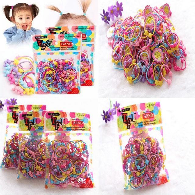 Bịch 50 dây buộc tóc cho bé