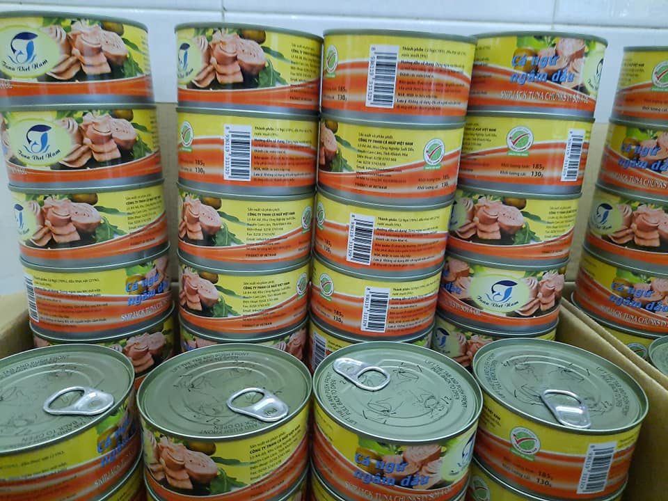 cá Ngừ ngâm dầu 120-160g/lon (cá ngừ vằn)