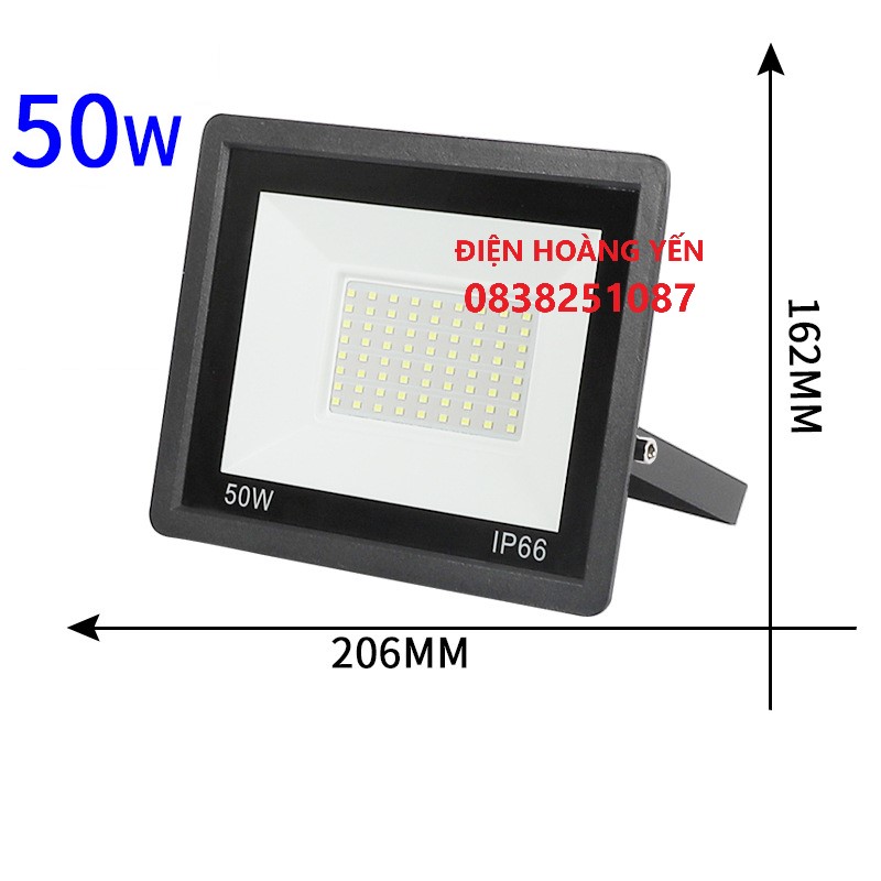 Đèn Pha Led Siêu mỏng siêu sáng 50W bảo hành 1 năm đèn bảng hiệu, sân vườn