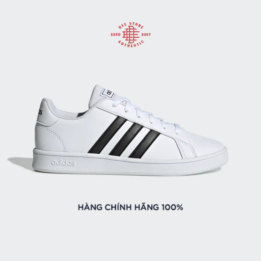 [CHÍNH HÃNG] Giày Thể Thao Nữ Adidas Grand Court K White/Black EF0103 - Dee Store VN