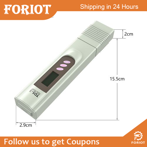 Foriot 1-9990ppm TDS-3/TEMP 3V water quality testing three-key with temperature pen water purifier test pen