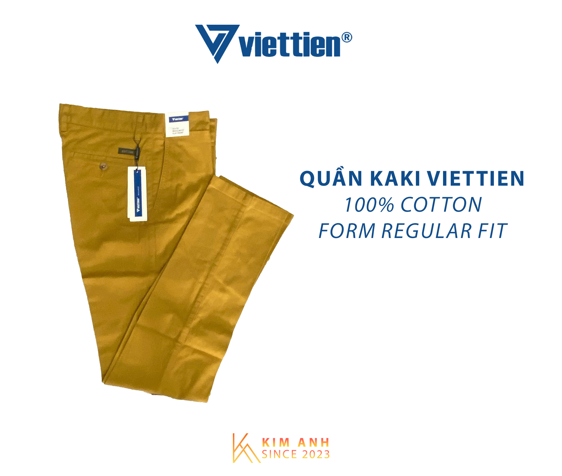 Quần Kaki Form ôm nhẹ REGULAR FIT Việt Tiến