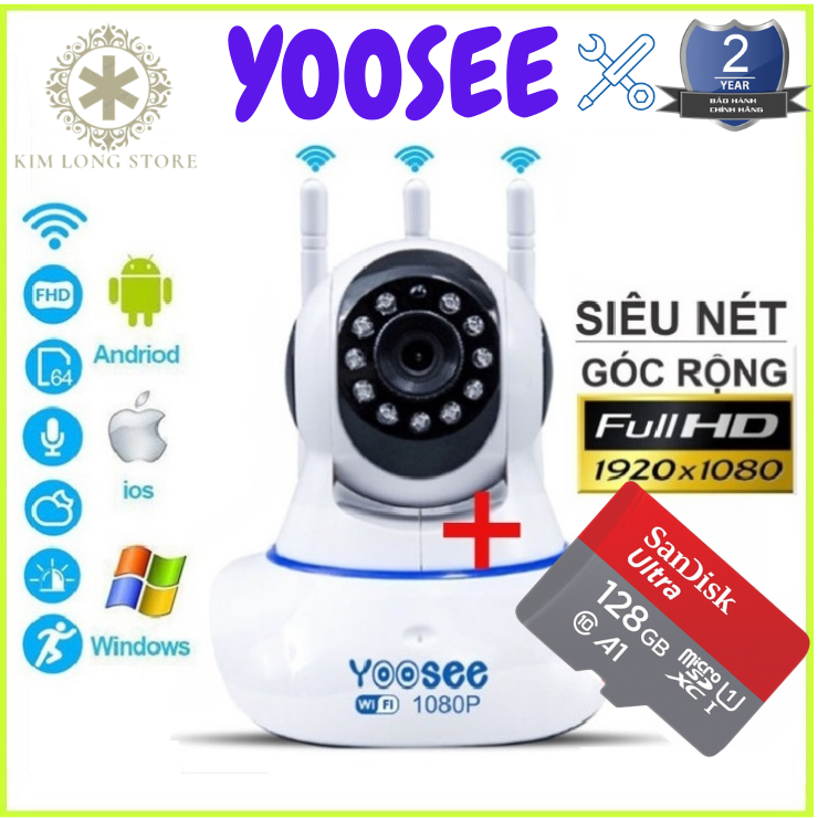 >> BÁO GIÁ CAMERA - CAMERA WIFI - CAMERA YOOSEE 5 RÂU KÈM THẺ NHỚ 128GB HIỂN THỊ 2.0 MPX CẢNH BÁO CHUYỂN ĐỘNG, CÓ TIẾNG V | Shopee Lazada Sendo Tiki mới nhất 50 (Camera wifi yoosee xoay 360 độ-Chuẩn 2.0 mpx -Tùy chọn kèm thẻ 128 YOOSEE CHUYÊN DỤNG ,BH 5 NĂM ) - CAMERA IP WIFI,camera yoosee 3 râu-SIÊU NÉT 2.0 FULL HD 1920 x 1080P(CÓ 4 MÃ KHÔNG THẺ,32GB,64GB,128GB