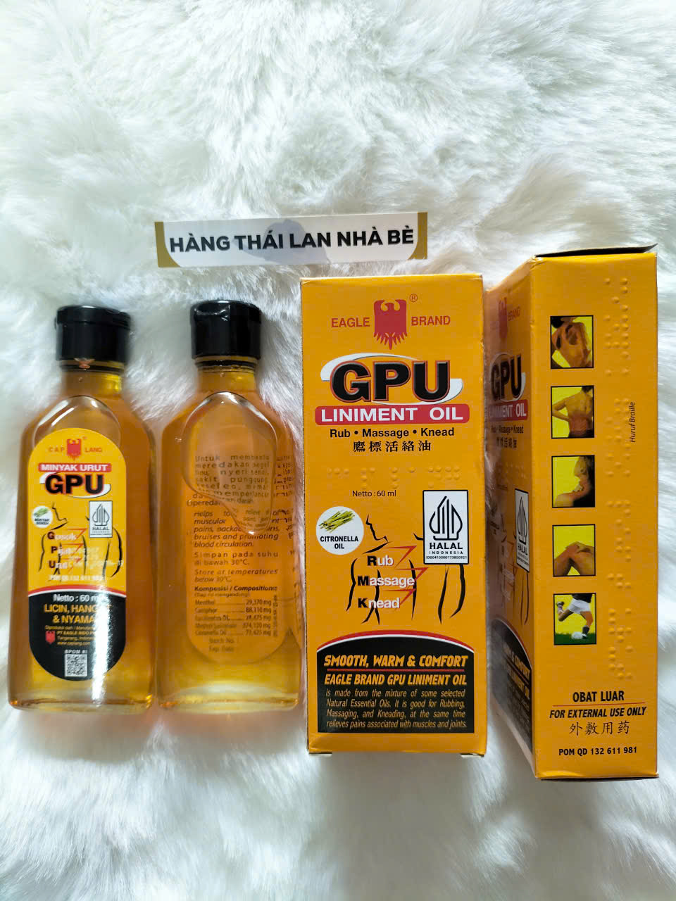 Dầu gừng sả xoa bóp GPU Indonesia 60ml