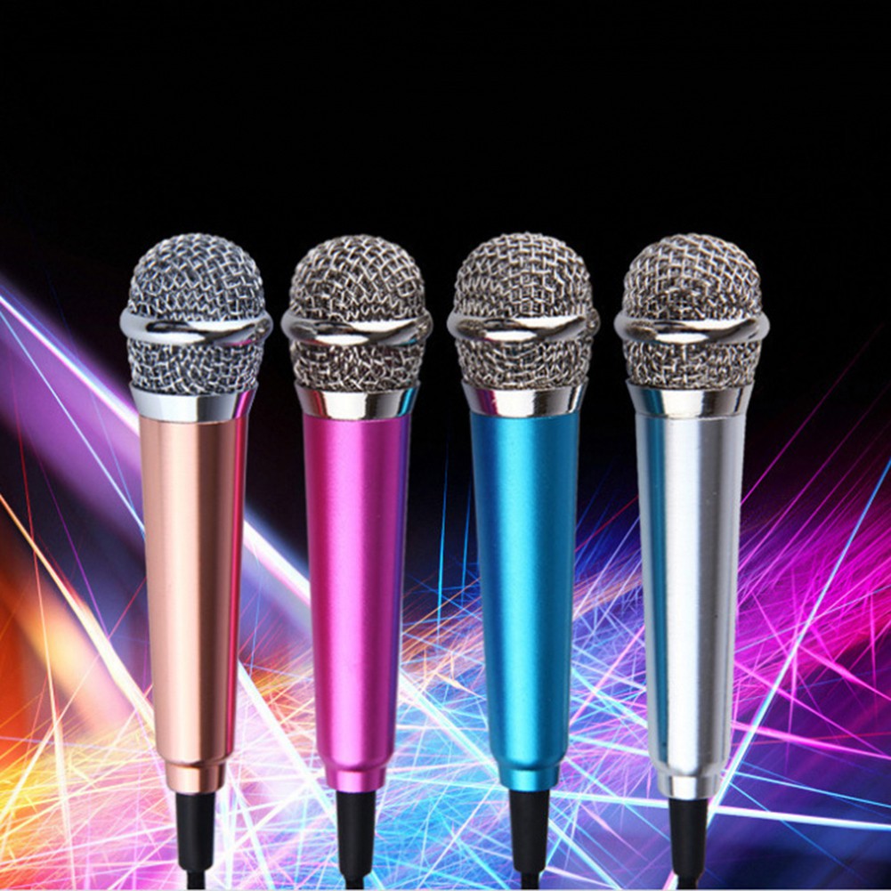 Micro hát karaoke mini dùng cho điện thoại Iphone Android với phích cắm 3.5mm