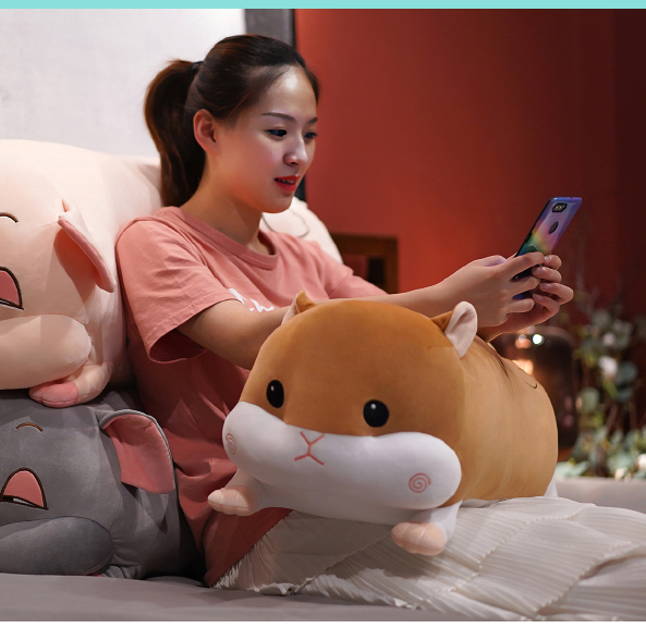 [HCM]Gấu bông chuột hamster nằm dễ thương siêu mềm mịn (50cm--->80cm) vải miniso 4 chiều cao cấp mềm mại êm ái, an toàn cho người sử dụng