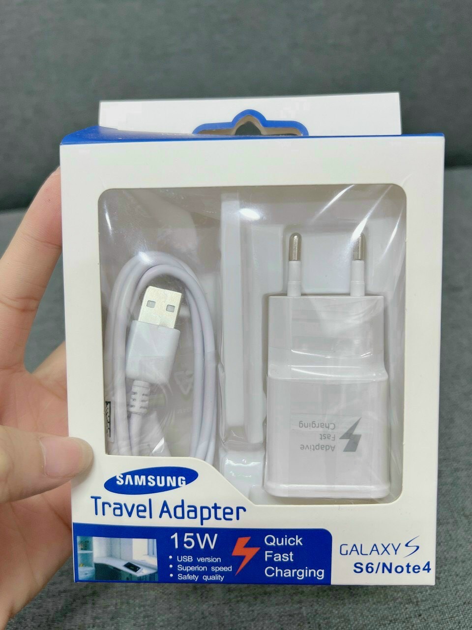 Bộ sạc nhanh Samsung S6/Note4 sạc nhanh QC 3.0