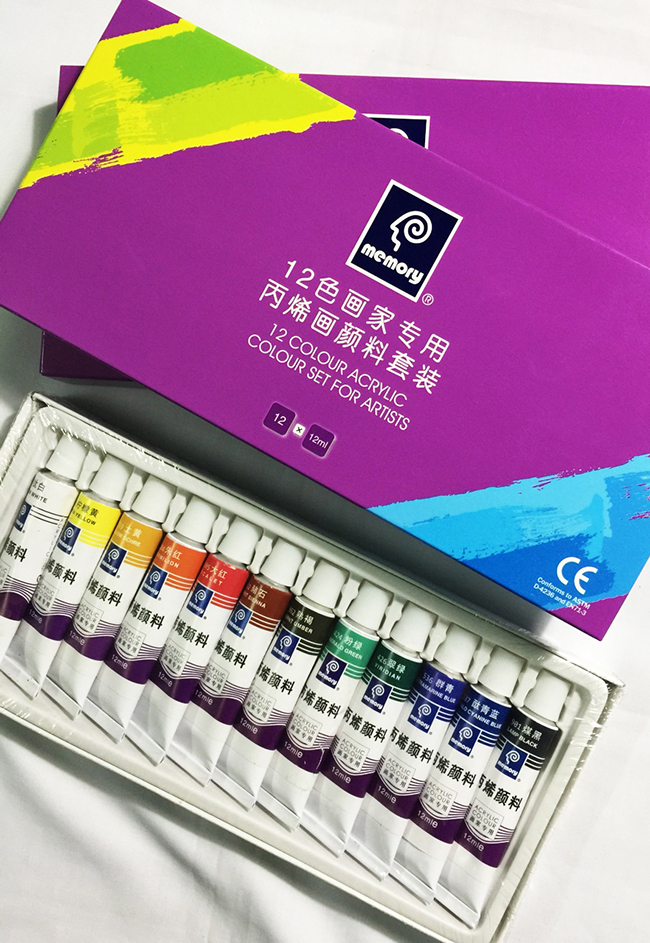 Bộ 12/18 màu Acrylic Memory dạng tuýp