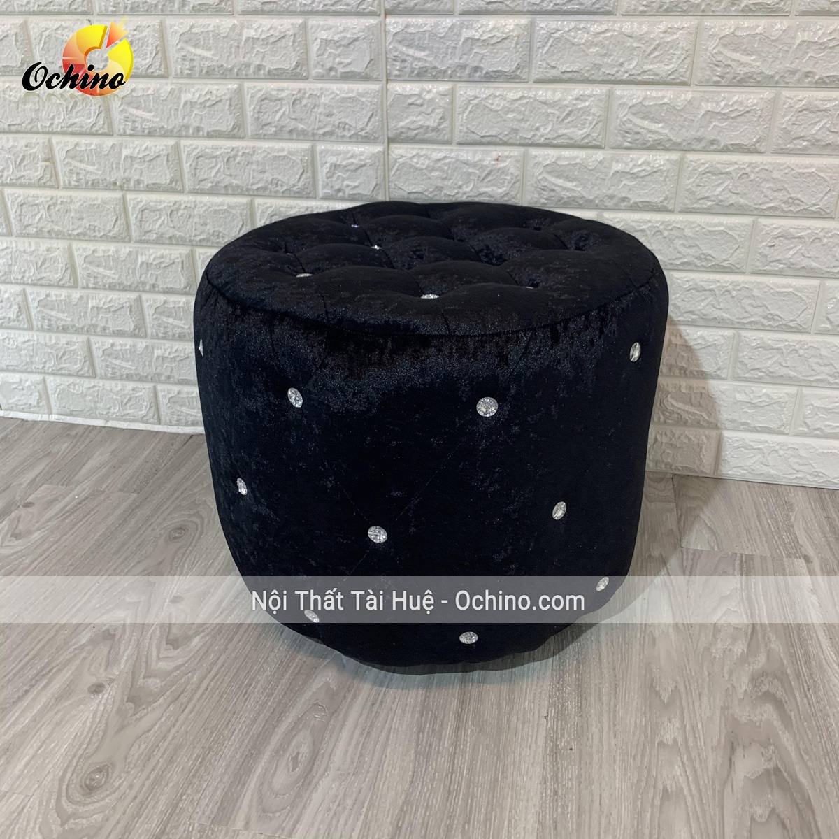 ( FREE SHIP ) Đôn Nỉ Tròn Đk-50 ( Đủ Màu), Ghế tròn Cách điệu, Đôn Tròn Trang Điểm, Đôn Tròn Đính Hạt, Ghế Đôn Sofa Tròn