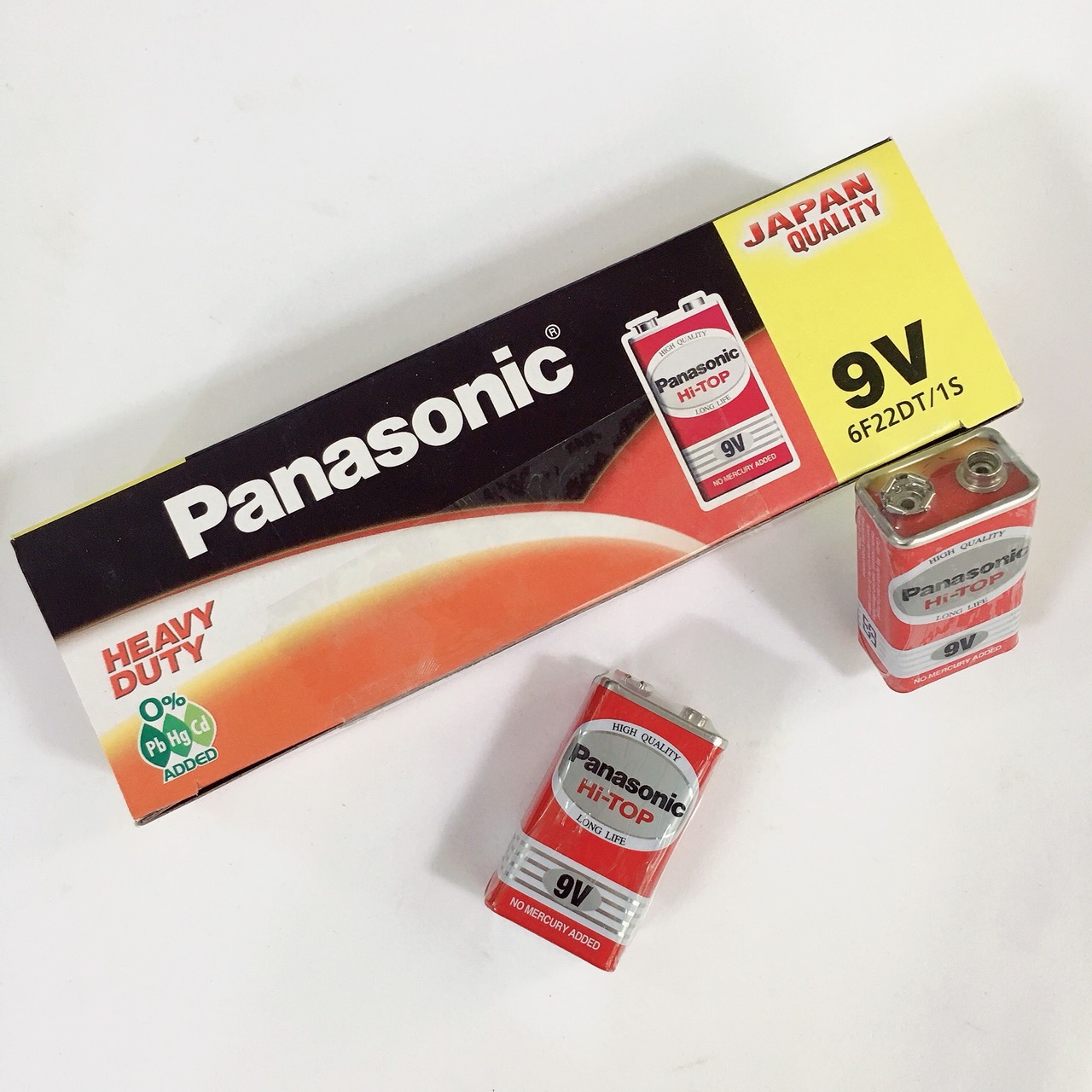 Combo 2 Vỉ Pin 9V, Pin Vuông Panasonic Cacbon (1 vỉ 1 viên)