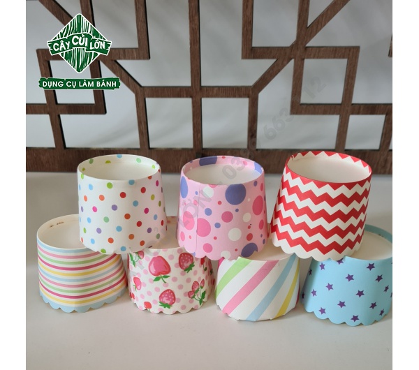 Set 50 cup giấy cứng tròn nhỏ