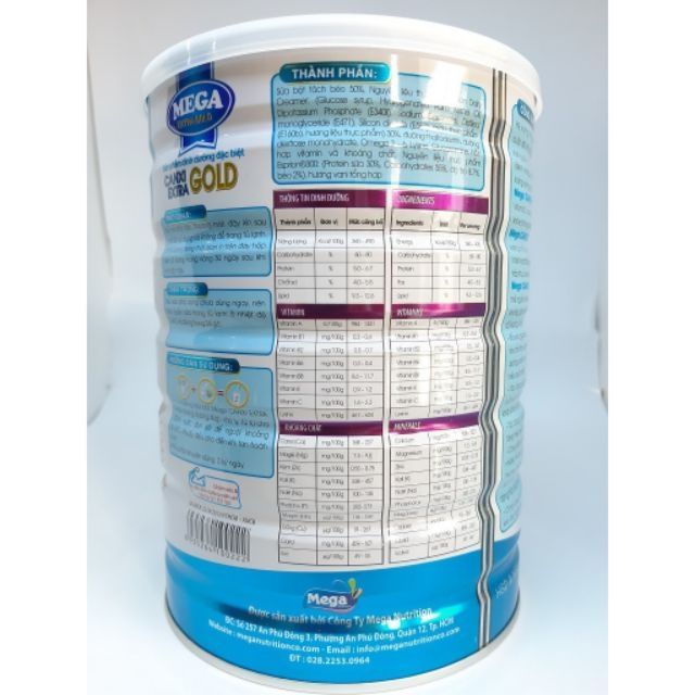 DATE 2026 - SỮA BỘT DÀNH CHO NGƯỜI GIÀ CANXI EXTRA GOLD 900G