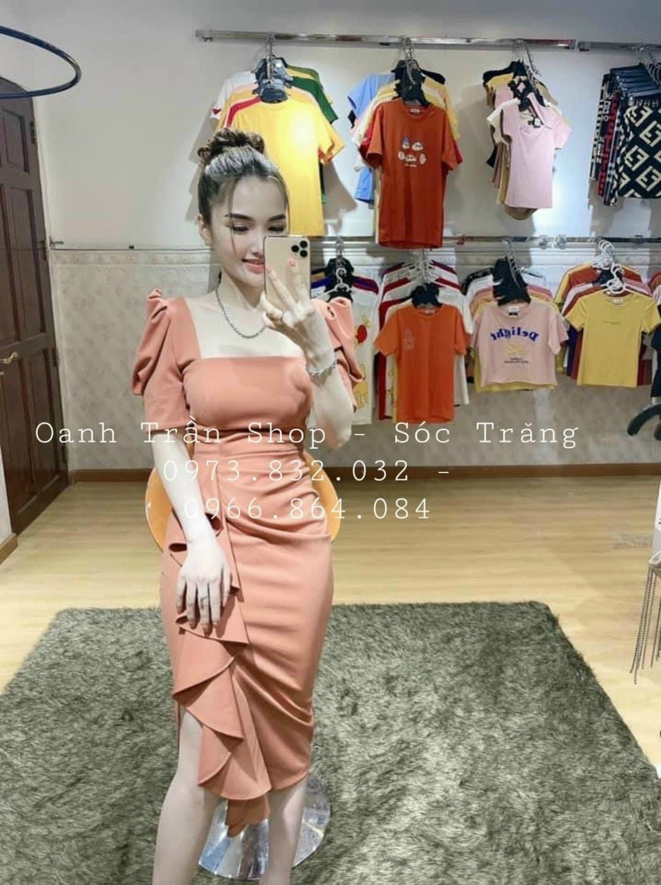 (Miễn phí ship) Đầm đi tiệc nữ tay phồng đầm ôm body cổ vuông body bèo viền váy ôm nữ tay búp đầm thiết kế nữ đi tiệc sang chảnh