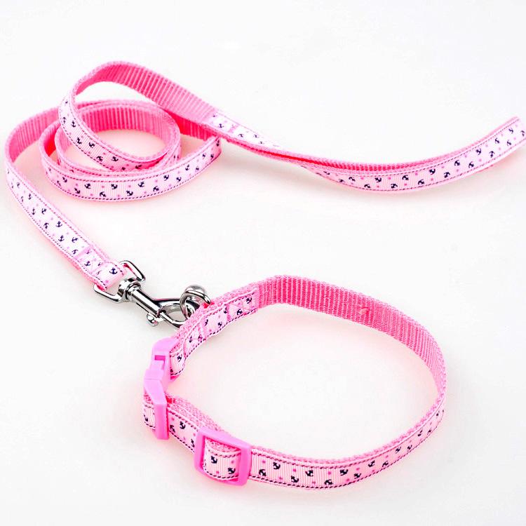 Dây dắt cho chó mèo kèm vòng cổ 2 lớp - CutePets