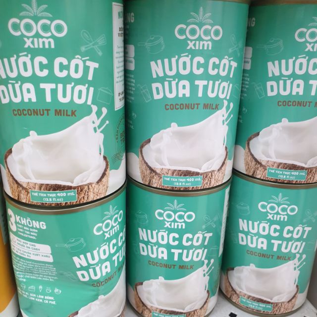 NƯỚC CỐT DỪA TƯƠI COCO XIM - lon 400ml