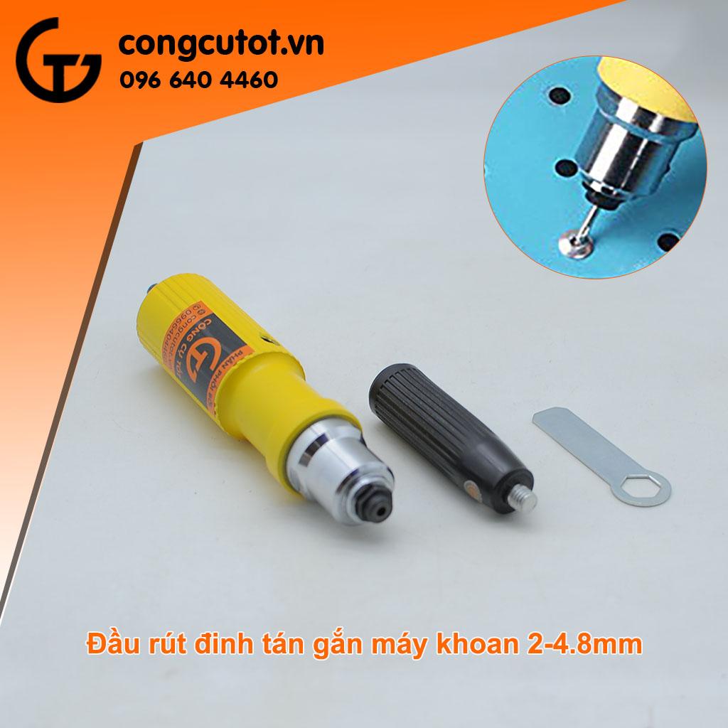 Đầu rút đinh tán gắn máy khoan