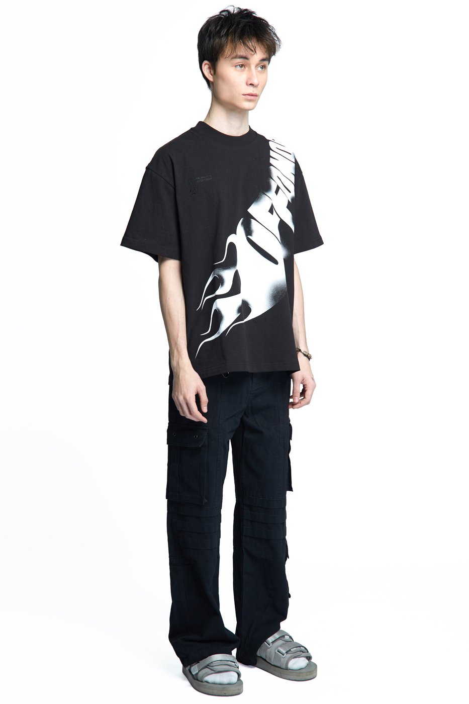 OFFONOFF FLAME TSHIRT/BLACK