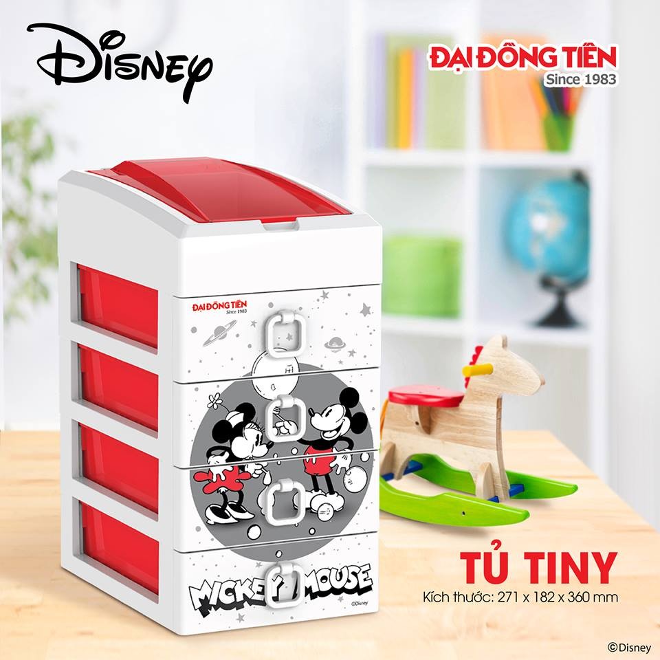 [HCM]Tủ Nhựa MiNi 5 Ngăn Cao Cấp Mickey Tiny