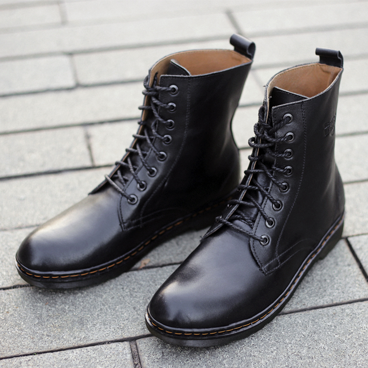 Giày Da Cao Cổ Dr Martens Da Bò Bảo Hành 12 Tháng