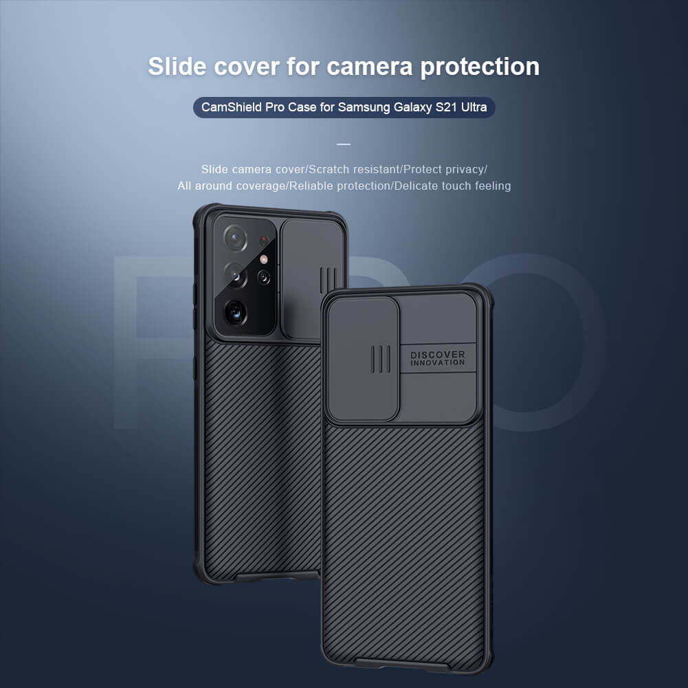 Ốp Samsung Galaxy S21 Ultra Nillkin Camshield chống sốc,nắp đậy bảo vệ Camera