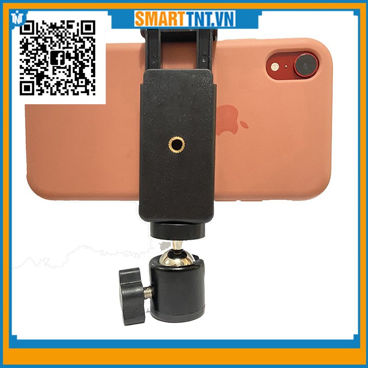 Trụ bi cầu xoay 360 và đầu kẹp điền thoại 2 đầu dành cho các loại tripod chân đèn livestream cao cấp