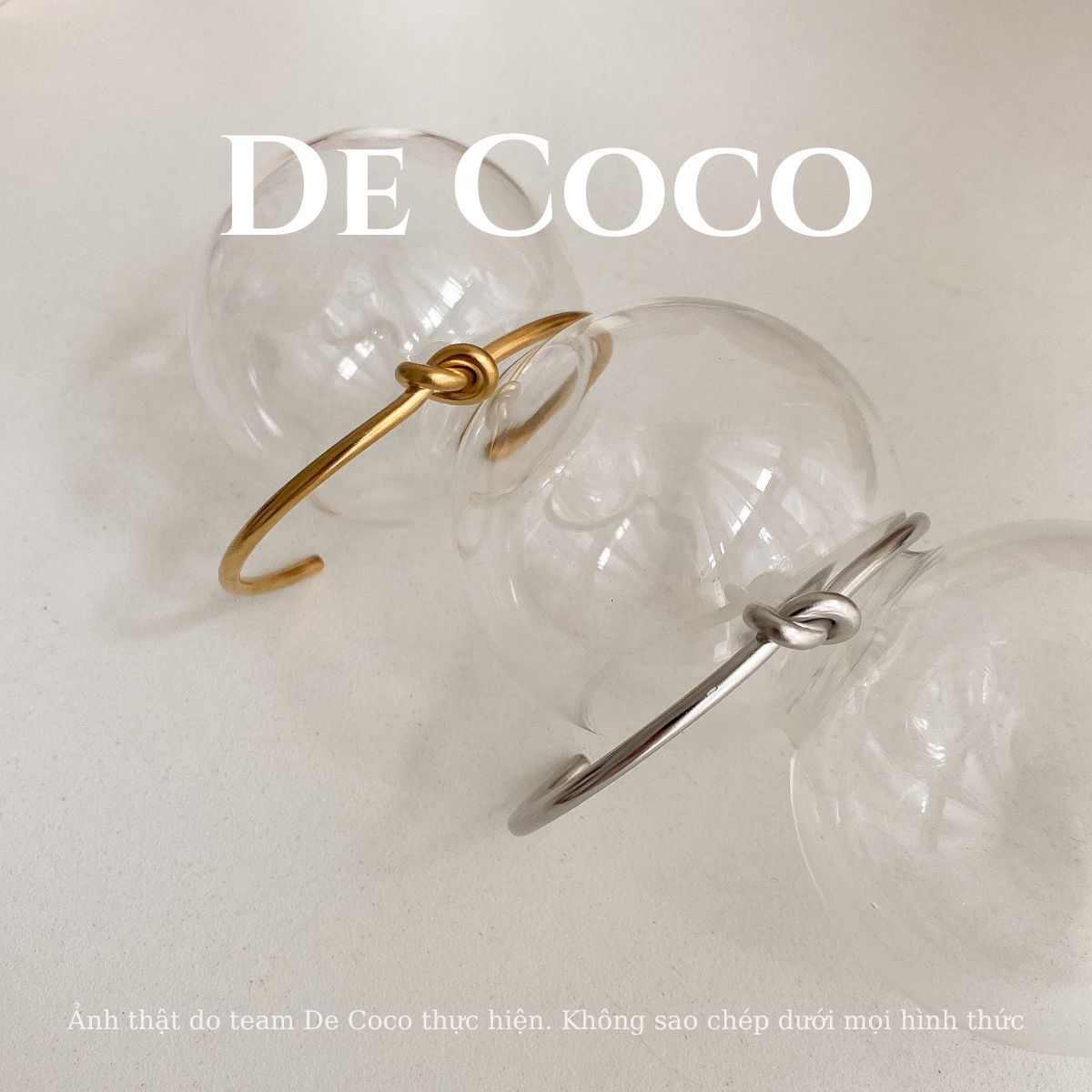 Vòng tay titan cao cấp KNOT CUFF De Coco