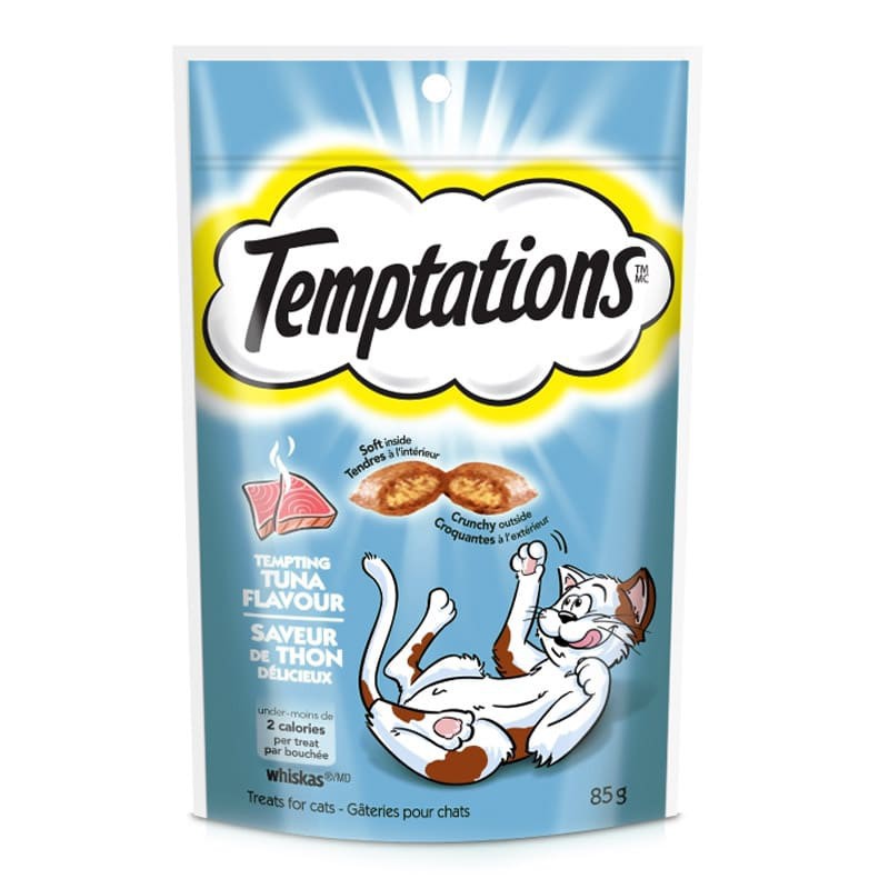 Bánh thưởng cho mèo Temptations: vị cá ngừ, hải sản và gà - 85g/túi