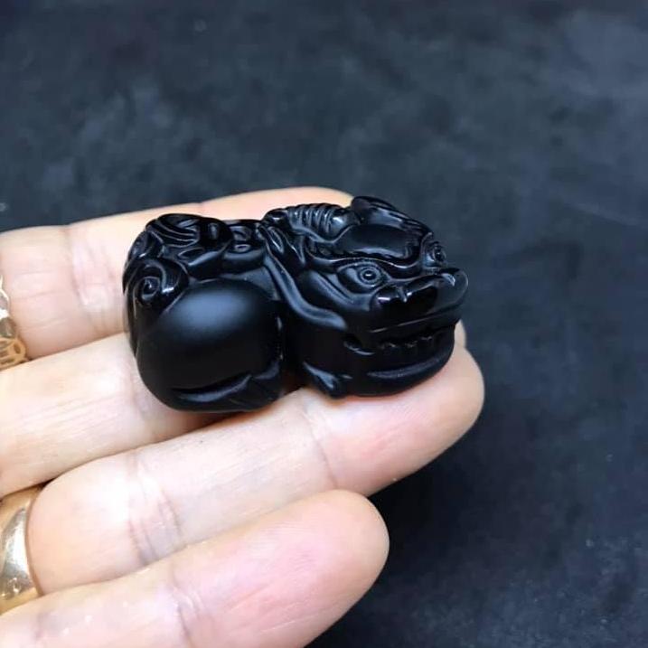 [HCM]TỲ HƯU ĐÁ NÚI LỬA OBSIDIAN - HÀNG VIP- TẶNG KÈM DÂY ĐEO
