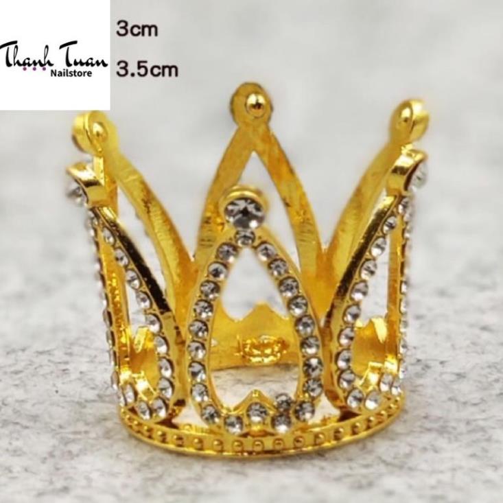 Vương miện đính đá trang trí mẫu móng - Phụ kiện đồ nail Thanh Tuấn
