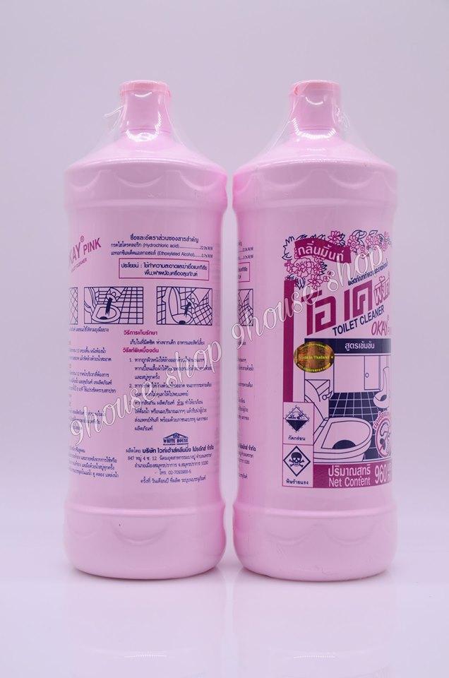 01 chai nước tẩy rửa toilet okay pink thái lan 960ml