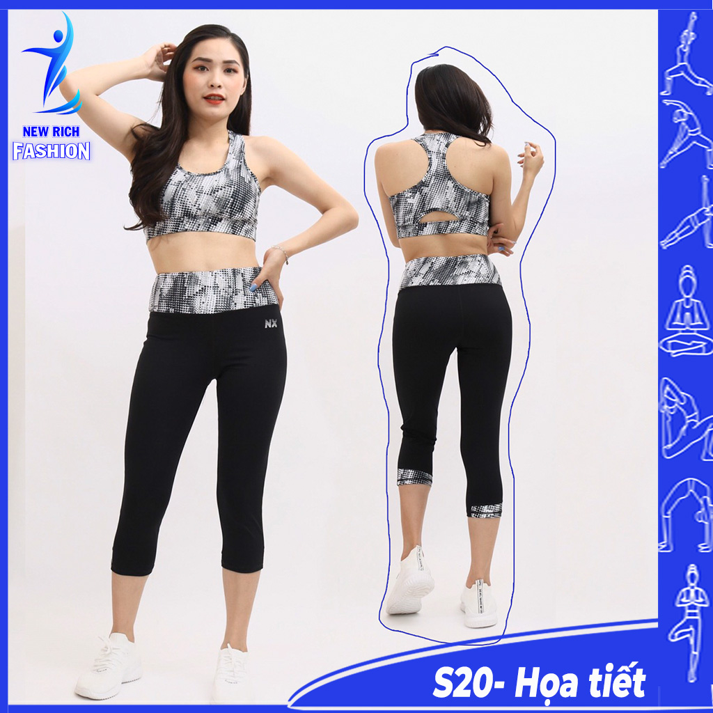 >> SO SÁNH GIÁ ĐỒ TẬP GYM NỮ TÂN BÌNH | Shopee Lazada Sendo Tiki 60 Đồ tập gym nữ lửng - Thiết kế chuyên dụng, chất vải co giãn 4 chiều, mềm mịn, ôm sát cơ thể