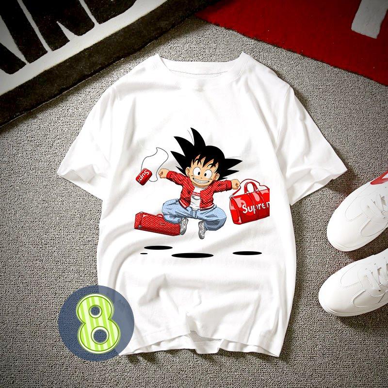 Áo thun nam phong cách unisex in họa tiết hoạt hình goku sup TEEW409