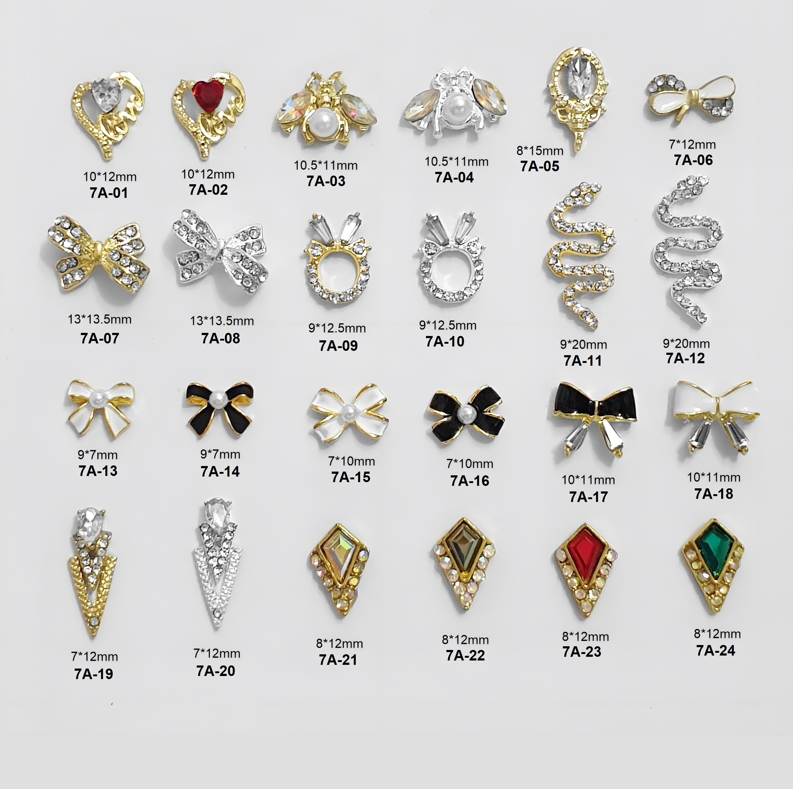 (ảnh thật) Charm Đá Cao Cấp Đính Móng 7A