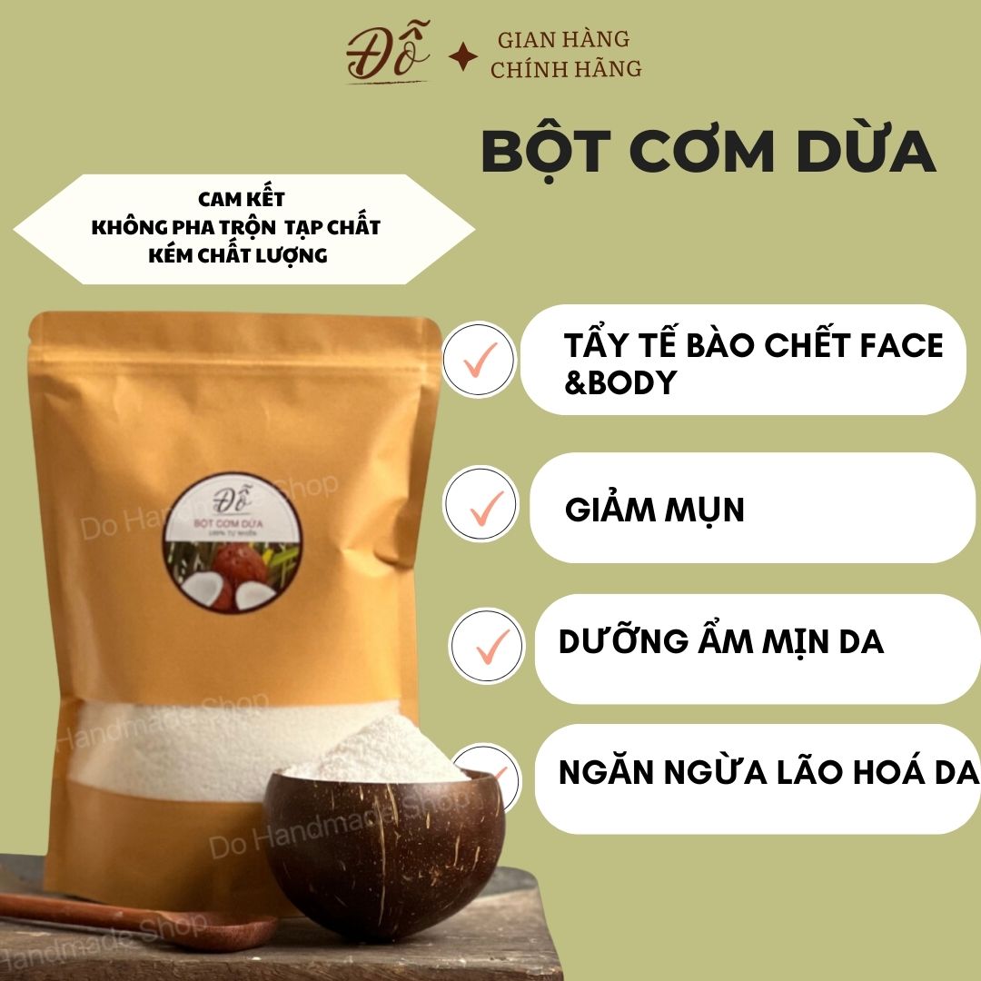 100G; 250G bột cơm dừa Handmade nguyên chất