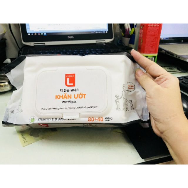 Khăn giấy ướt Lotte 120 tờ cao cấp