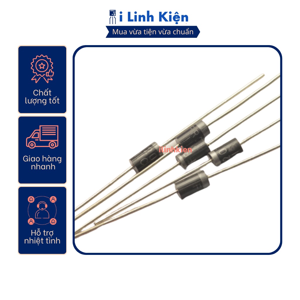 Fr207 diode xung 2a 1000v dip đóng dây loại tốt