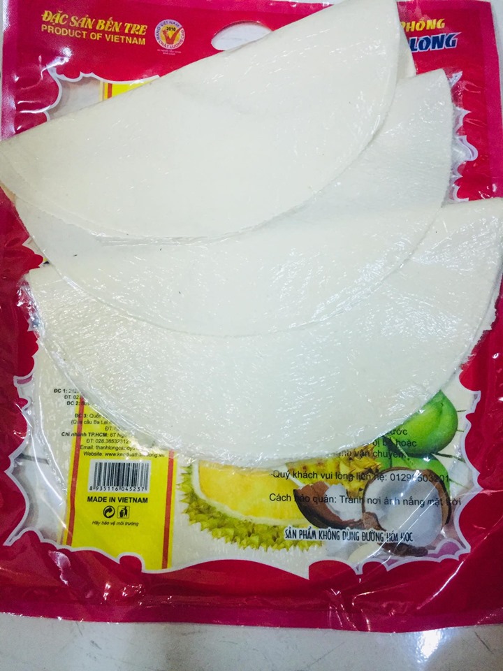 Bánh tráng sữa bến tre hiệu Thanh Long thơm ngon