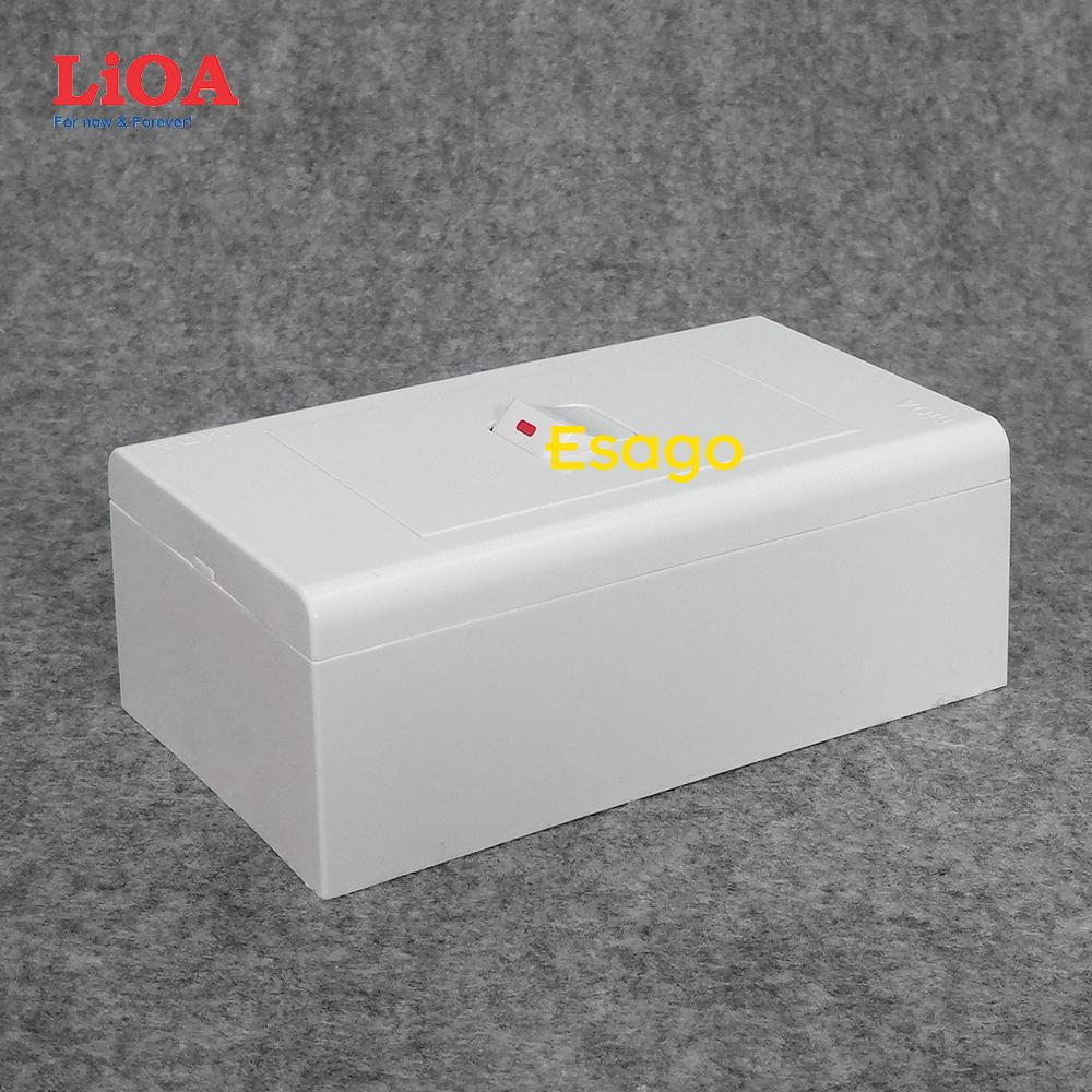 [HCM]Combo 1 công tắc điện 1 chiều + mặt lỗ vuông LiOA - Lắp nổi