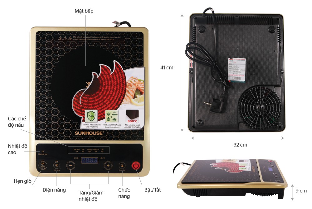 Bếp hồng ngoại cơ SUNHOUSE SHD6010