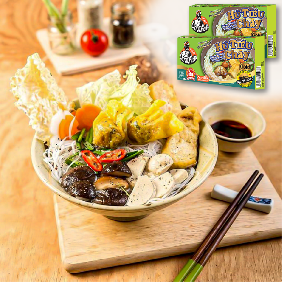 Viên Gia Vị Hủ Tiếu Chay Ông Chà Và Gold 126g - Nấu Ngon Chuẩn Vị Không Cần Nêm Nếm