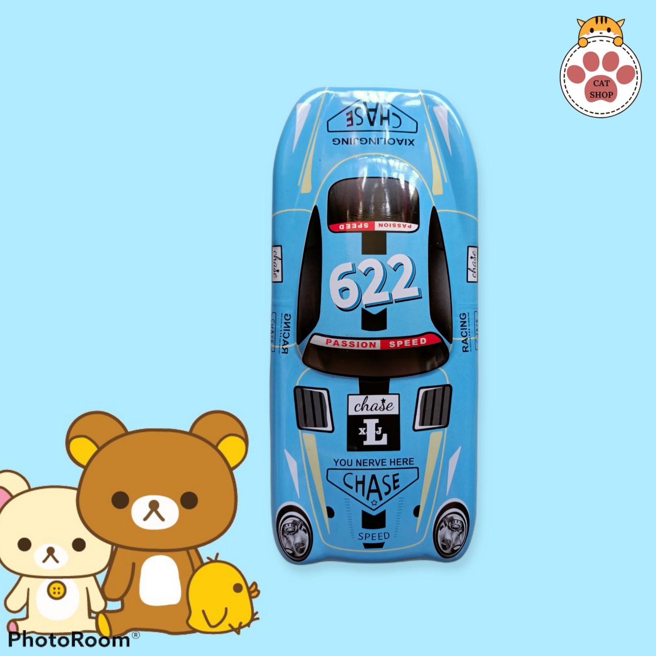 Hộp bút sắt hình xe hơi cho bé trai