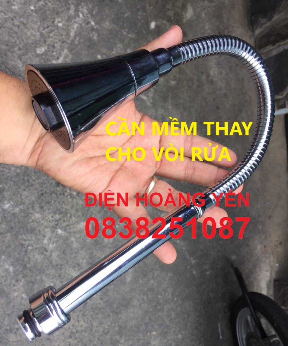 [HCM]Cần sun lò xo thay thế cho vòi rửa chén bát một đường nước có đầu chỉnh 2 chế độ nước
