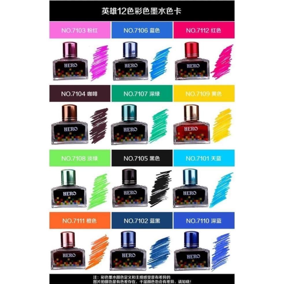 Mực tím Hero cao cấp - Mực nhanh khô - không lắng cặn