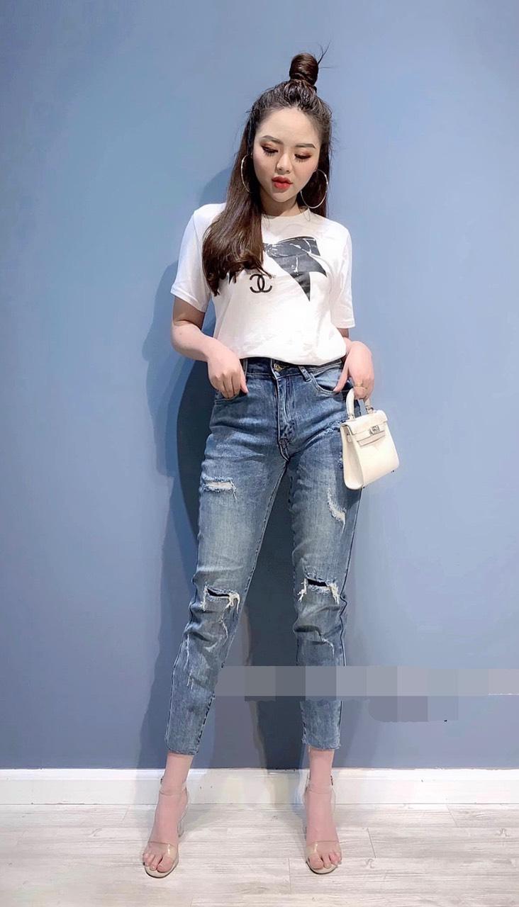 [HCM]QUẦN JEAN NỮ BIG SIZE ĐẠI RÁCH VÁ 2436