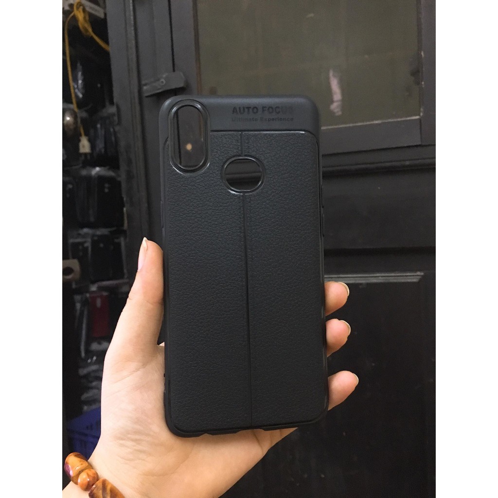 Ốp Lưng Silicon Vân Da Auto Focus Cho Samsung Galaxy A10s, Ốp Lưng Samsung