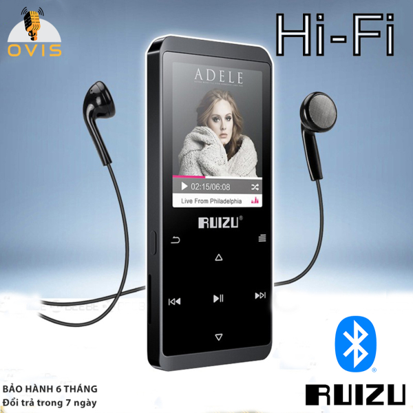 [BH 1 ĐỔI 1] Máy Nghe Nhạc MP3/Lossless Ruizu D02 Có Bluetooth Và Loa Ngoài