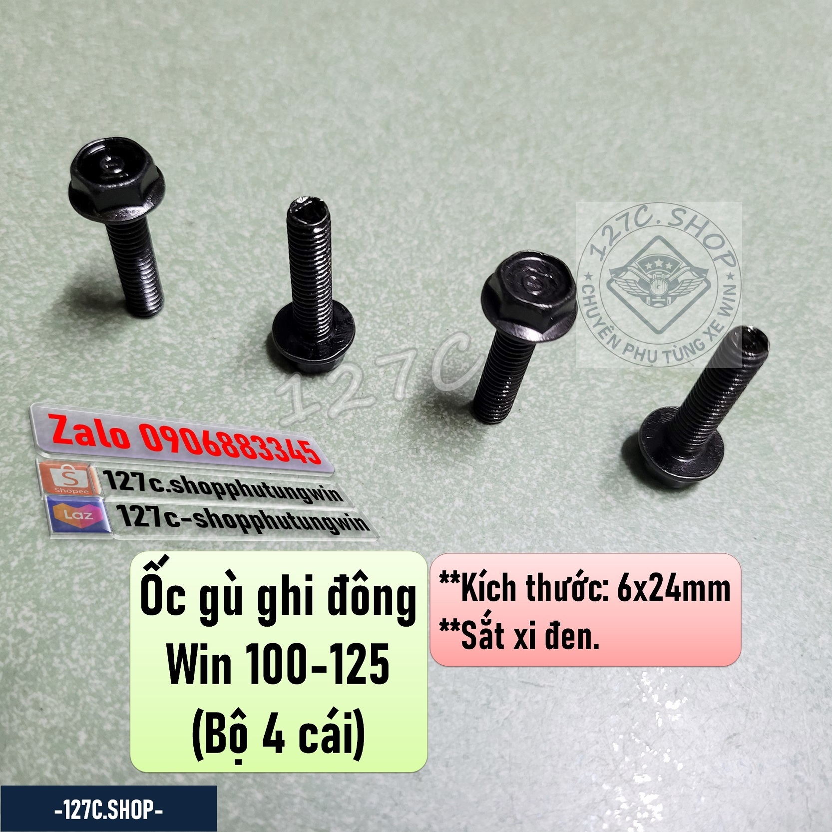 [HCM] Ốc gù ghi đông Win 100 Win 125 (Bộ 4 cái)