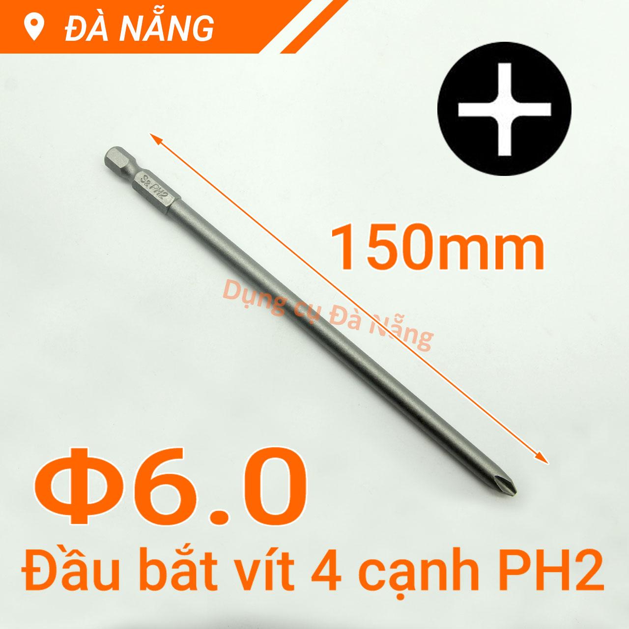 Bộ 5 đầu bắt vít 4 cạnh PH2