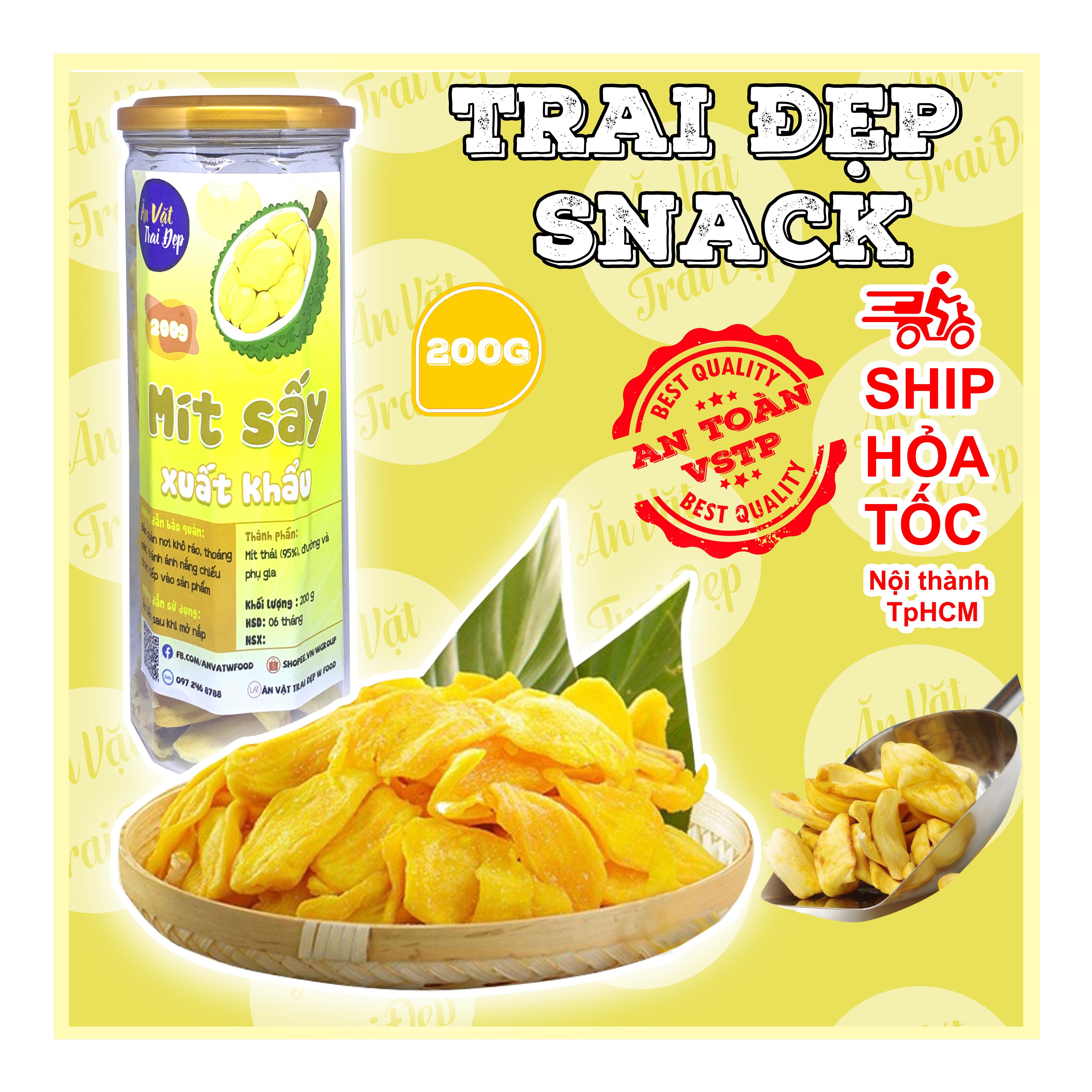Mít Sấy Xuất Khẩu Trai Đẹp 200G