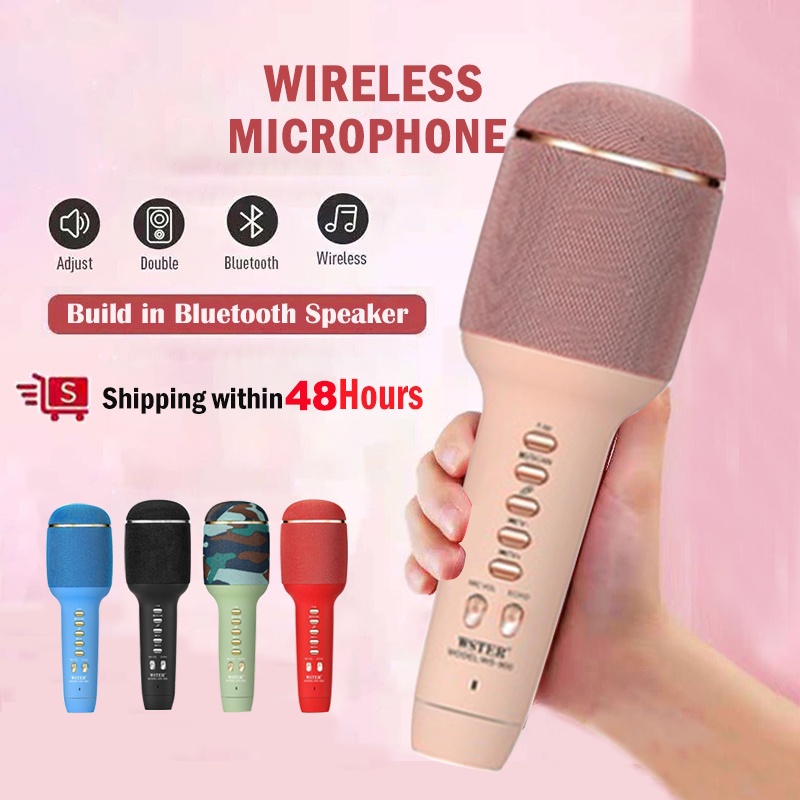 Micro karaoke bluetooth cầm tay tiện dụng WS-900 chất lượng cao, mic không dây kiêm loa bluetooth hát karaoke nghe nhạc cực hay âm thanh lớn